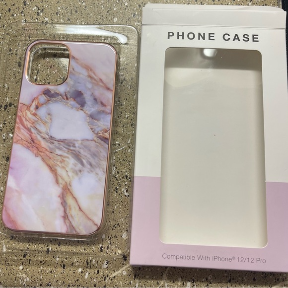 Forever 21 iPhone 12/12 Pro Phone Case Pink, Rose Gold & Multicolored Theme - Picture 1 of 8